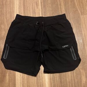 ASRV Men's Black Athletic Shorts M
